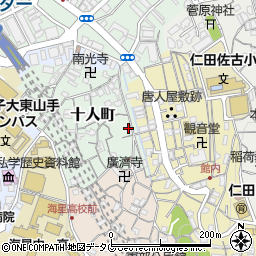 長崎県長崎市十人町13-3周辺の地図