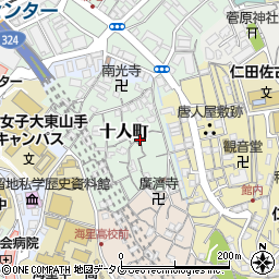 長崎県長崎市十人町13-26周辺の地図