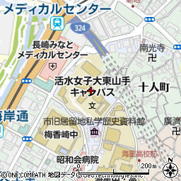 活水女子大学東山手キャンパス　大チャペル周辺の地図