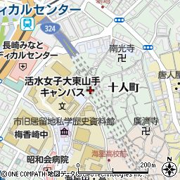 長崎県長崎市十人町6-6周辺の地図