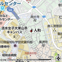長崎県長崎市十人町7-5周辺の地図