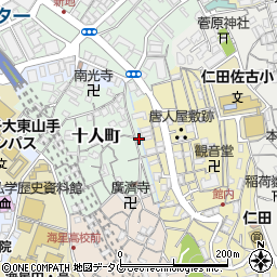 長崎県長崎市十人町10-19周辺の地図