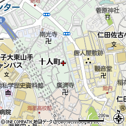 長崎県長崎市十人町13-29周辺の地図