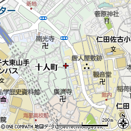 長崎県長崎市十人町10-20周辺の地図