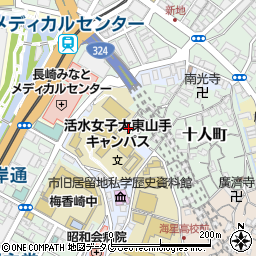 長崎県長崎市十人町6-1周辺の地図