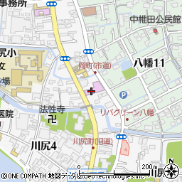 パチンコつる川尻店事務所周辺の地図