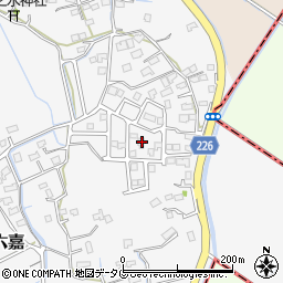 熊本県上益城郡嘉島町上六嘉311-5周辺の地図