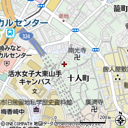 長崎県長崎市十人町2-19周辺の地図