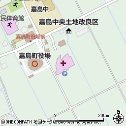 嘉島町民会館図書室周辺の地図