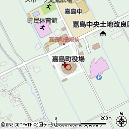 嘉島町役場　農政課周辺の地図