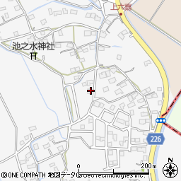 熊本県上益城郡嘉島町上六嘉246-1周辺の地図