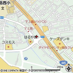 熊本銀行嘉島支店周辺の地図