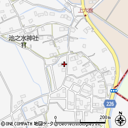 熊本県上益城郡嘉島町上六嘉246-3周辺の地図