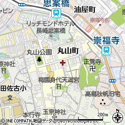 長崎検番周辺の地図