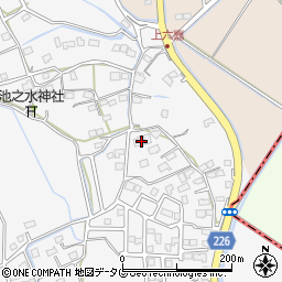 熊本県上益城郡嘉島町上六嘉201周辺の地図