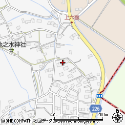 熊本県上益城郡嘉島町上六嘉203-1周辺の地図