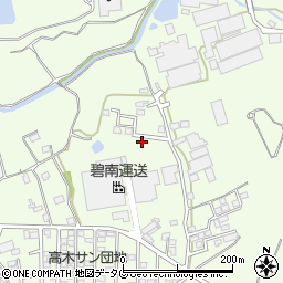 熊本県上益城郡御船町高木周辺の地図