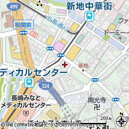 出島アパートあなぶき長崎新地ビル周辺の地図