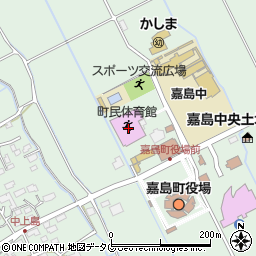 嘉島町民体育館周辺の地図