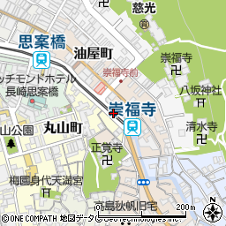崇福寺入口周辺の地図