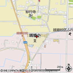 熊本市立銭塘小学校周辺の地図