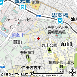 地鶏 備長炭焼 KARAAGE とりや 長崎周辺の地図