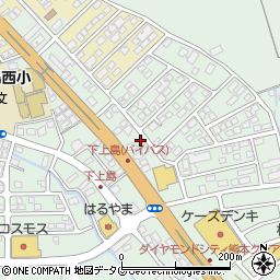 熊本県上益城郡嘉島町上島1957周辺の地図