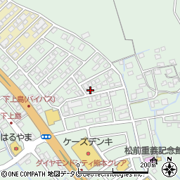 熊本県上益城郡嘉島町上島1994周辺の地図