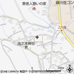 熊本県上益城郡嘉島町上六嘉周辺の地図