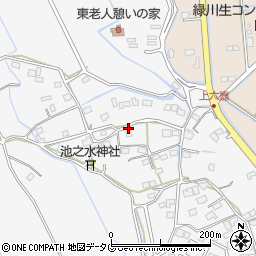 熊本県嘉島町（上益城郡）上六嘉周辺の地図