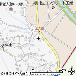 熊本県上益城郡嘉島町上六嘉223周辺の地図