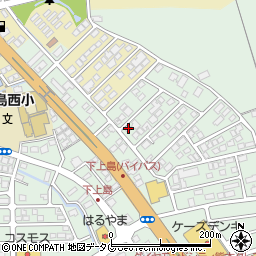 熊本県上益城郡嘉島町上島1960周辺の地図