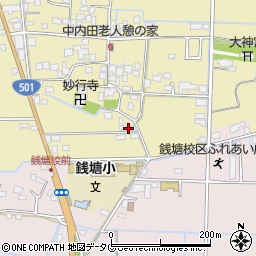 熊本県熊本市南区内田町1313周辺の地図