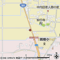 熊本県熊本市南区内田町1861-2周辺の地図