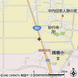 熊本県熊本市南区内田町1861周辺の地図
