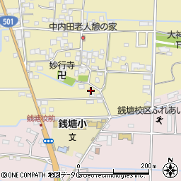 熊本県熊本市南区内田町1313-1周辺の地図