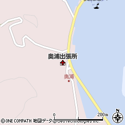 五島市立奥浦地区公民館周辺の地図