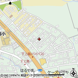 熊本県上益城郡嘉島町上島1962周辺の地図