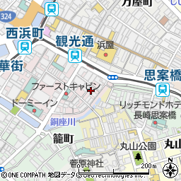 はくしか銅座店周辺の地図