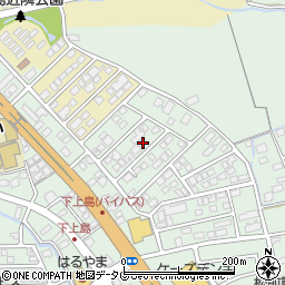 熊本県上益城郡嘉島町上島1967周辺の地図