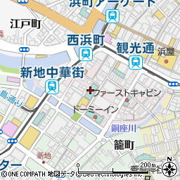 ココカラファイン銅座町店周辺の地図