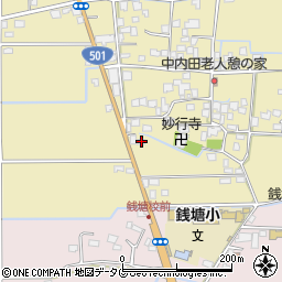 熊本県熊本市南区内田町1860-2周辺の地図