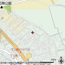 熊本県上益城郡嘉島町上島1965周辺の地図