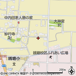 熊本県熊本市南区内田町1284-3周辺の地図