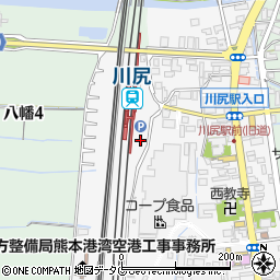 ＪＲ九州レンタカー＆パーキング川尻駅駐車場周辺の地図