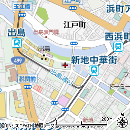 長崎・出島周辺の地図