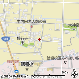 熊本県熊本市南区内田町1338周辺の地図