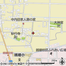 熊本県熊本市南区内田町1298-3周辺の地図