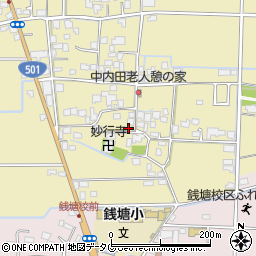 熊本県熊本市南区内田町1699周辺の地図