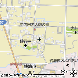 熊本県熊本市南区内田町1332周辺の地図